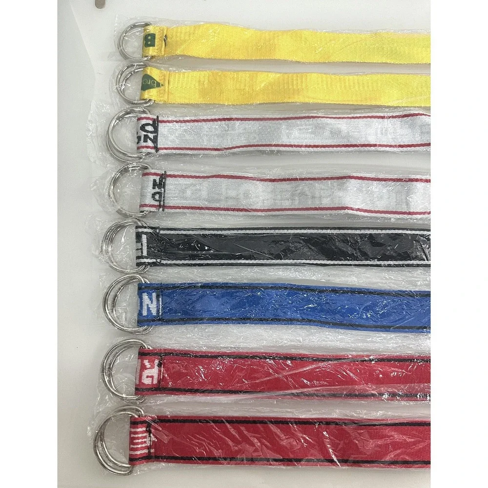 Women/Men Multicolor Canvas Belt Medium-Large with D-Ring Casual Jeans Belt,